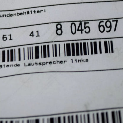 NEW BMW 3 COUPE E92 FRONT LEFT DOOR SPEAKER COVER 8045697 51418045697 ORIGINAL