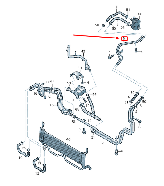 new audi q7 4l engine coolant pipe 4l0122483 original