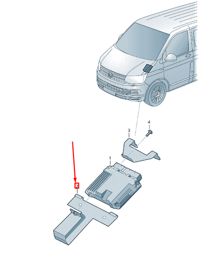 NEW VW TRANSPORTER T6 ENGINE CONTROL UNIT LOCKING MECHANISM 7H0907269A ORIGINAL