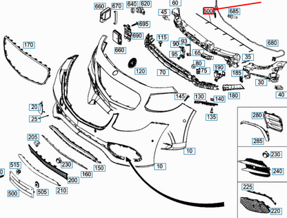 NEW MERCEDES-BENZ E W213 FRONT PARKING AID WIRING HARNESS A2135405903 ORIGINAL