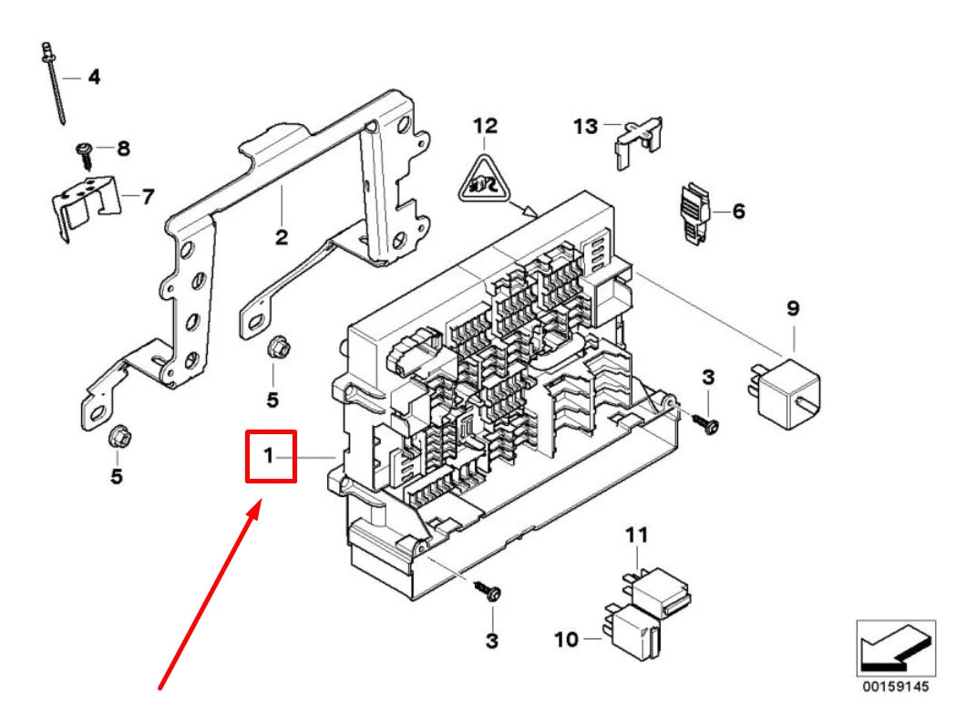 NEW BMW 3 E90 FUSE BOX 61149119445 9119445 ORIGINAL