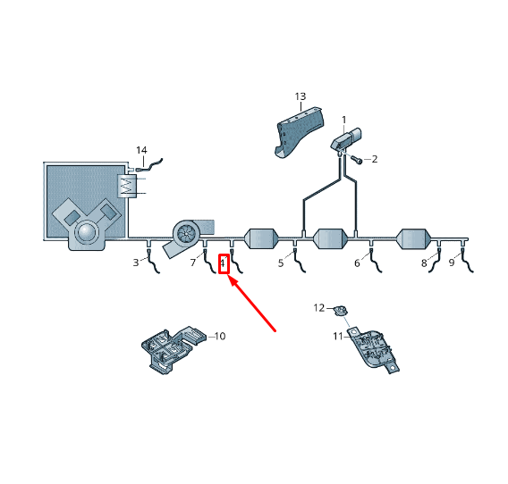 new vw arteon 3h exhaust gas temperature sensor 05l906088ca original