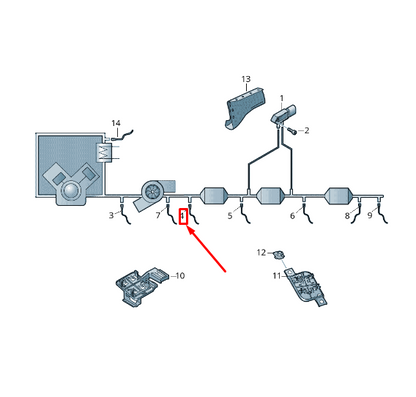 new vw arteon 3h exhaust gas temperature sensor 05l906088ca original