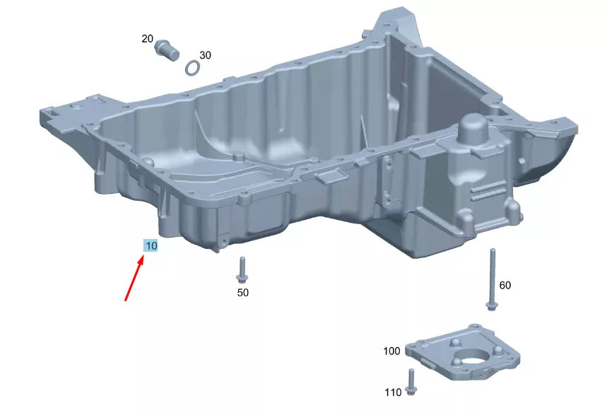 NEW MERCEDES-BENZ CLS C257 OIL PAN A2640102700 ORIGINAL
