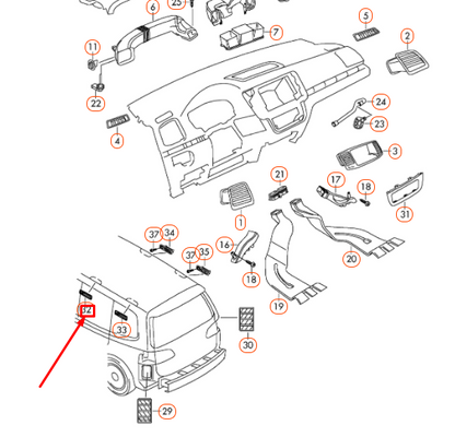 NEW VW SHARAN 7N LEFT FRONT ROOF FRESH AIR VENT 7N0820951PY20 ORIGINAL