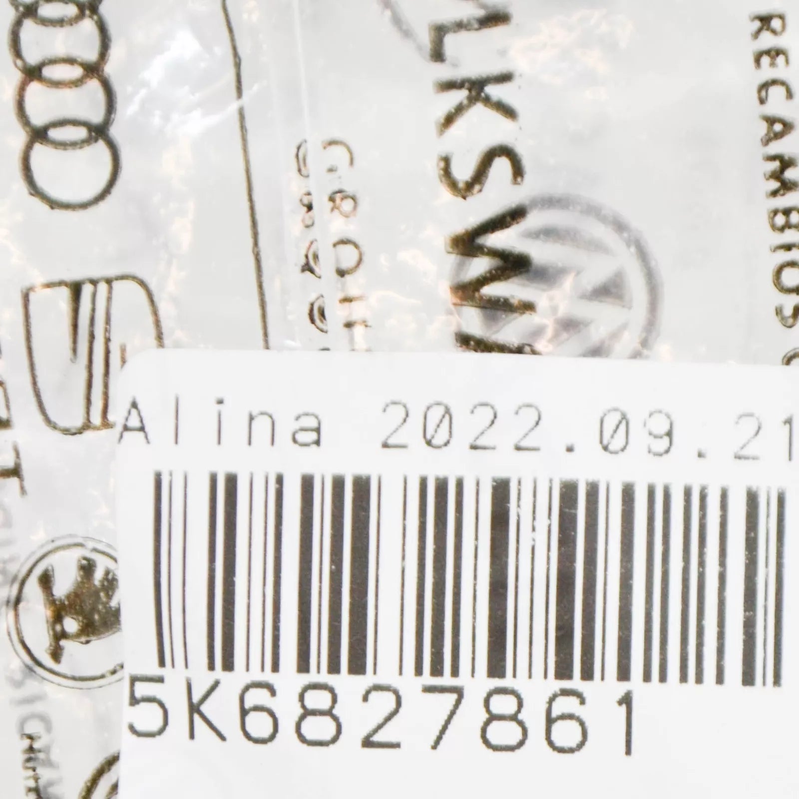 NEW VOLKSWAGEN GOLF MK6 REAR WATER DRAINAGE HOSE 5K6827861 ORIGINAL