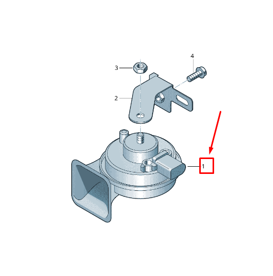 NEW AUDI E-TRON GE LEFT SIDE HIGH TONE HORN 4KE951223A ORIGINAL