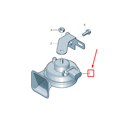 NEW AUDI E-TRON GE LEFT SIDE HIGH TONE HORN 4KE951223A ORIGINAL