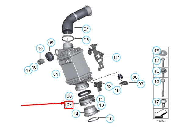 NEW BMW 7 G11 COUPLING RING REPAIR KIT 17518669898 8669898 ORIGINAL