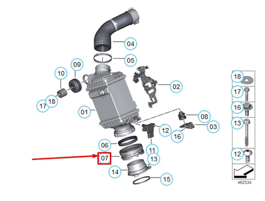 NEW BMW 7 G11 COUPLING RING REPAIR KIT 17518669898 8669898 ORIGINAL