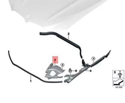 NEW BMW X3 G01 LEFT UPPER ENGINE COMPARTMENT COVER 51767397489 ORIGINAL