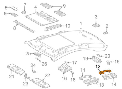NEW MERCEDES-BENZ C-CLASS W203 REAR ROOF GRAB HANDLE A20381005517D43 ORIGINAL