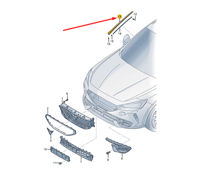 new cupra formentor windshield right side trim strip 5ff8543285ap original
