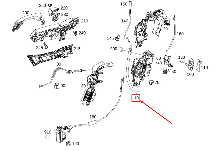 NEW MERCEDES-BENZ S W222 FRONT LEFT DOOR LOCK LHD A0997200101
