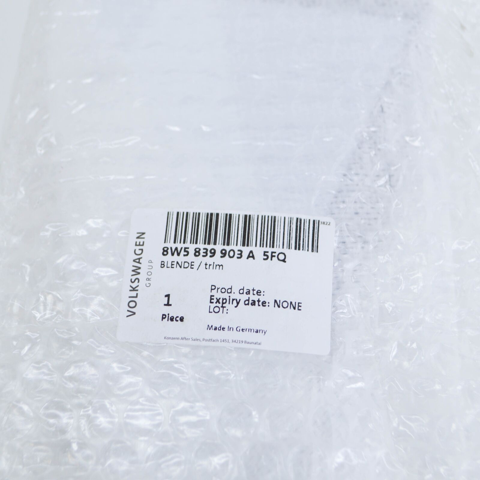 NEW AUDI A4 AVANT B9 REAR LEFT DOOR PILLAR C TRIM 8W5839903A5FQ ORIGINAL