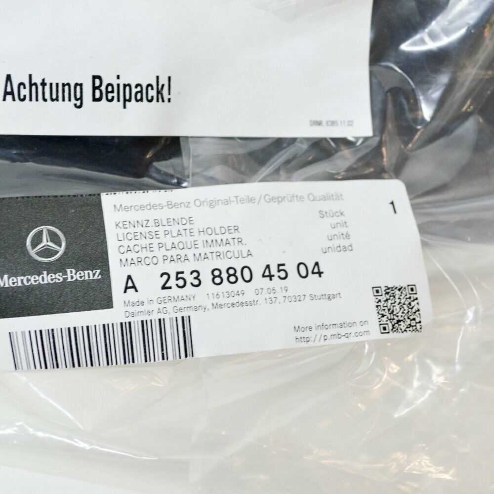 NEW MERCEDES-BENZ GLC X253 FRONT LICENCE PLATE HOLDER A2538804504 ORIGINAL