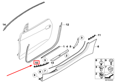 new bmw z4 roadster e85 left door sill mount cover 51717034025 7034025 original