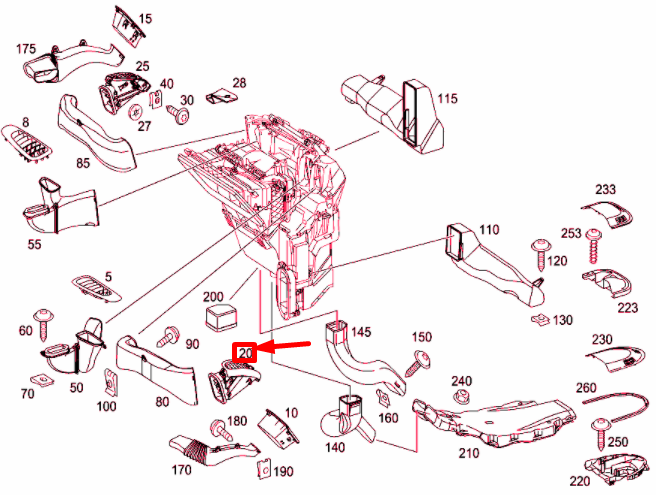NEW MB VITO W639 DASHBOARD LEFT OUTSIDE LATERAL NOZZLE A63983001549F75 ORIGINAL
