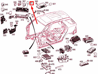 NEW MB ML W166 BATTERY COMPARTMENT PREFUSE BOX PLUG A0375453728 ORIGINAL
