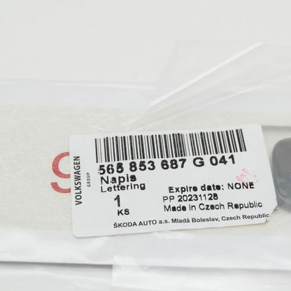 new skoda karoq nu rear tailgate lettering 565853687g041 original