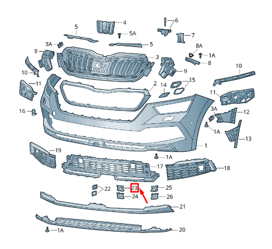 new skoda kamiq front center right bumper trim 658853666b9b9 original