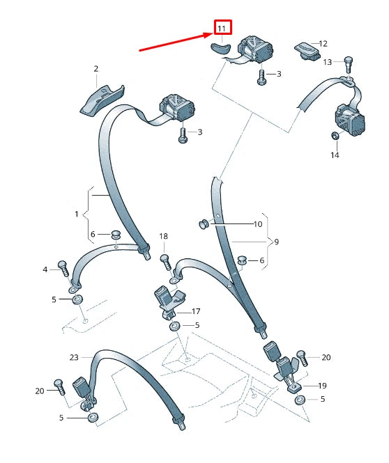 NEW AUDI A8 4H REAR LEFT SEAT BELT GUIDE 4H0857781BET1 4H0857781B ET1