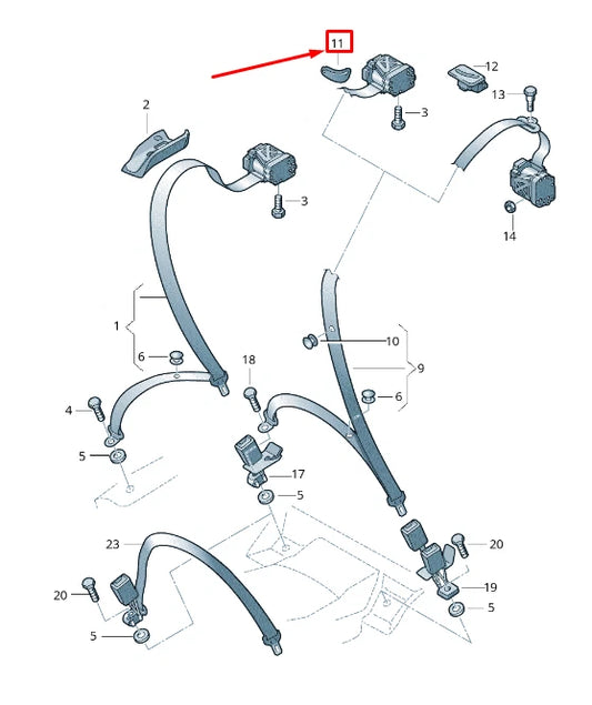 NEW AUDI A8 4H REAR LEFT SEAT BELT GUIDE 4H0857781BET1 4H0857781B ET1