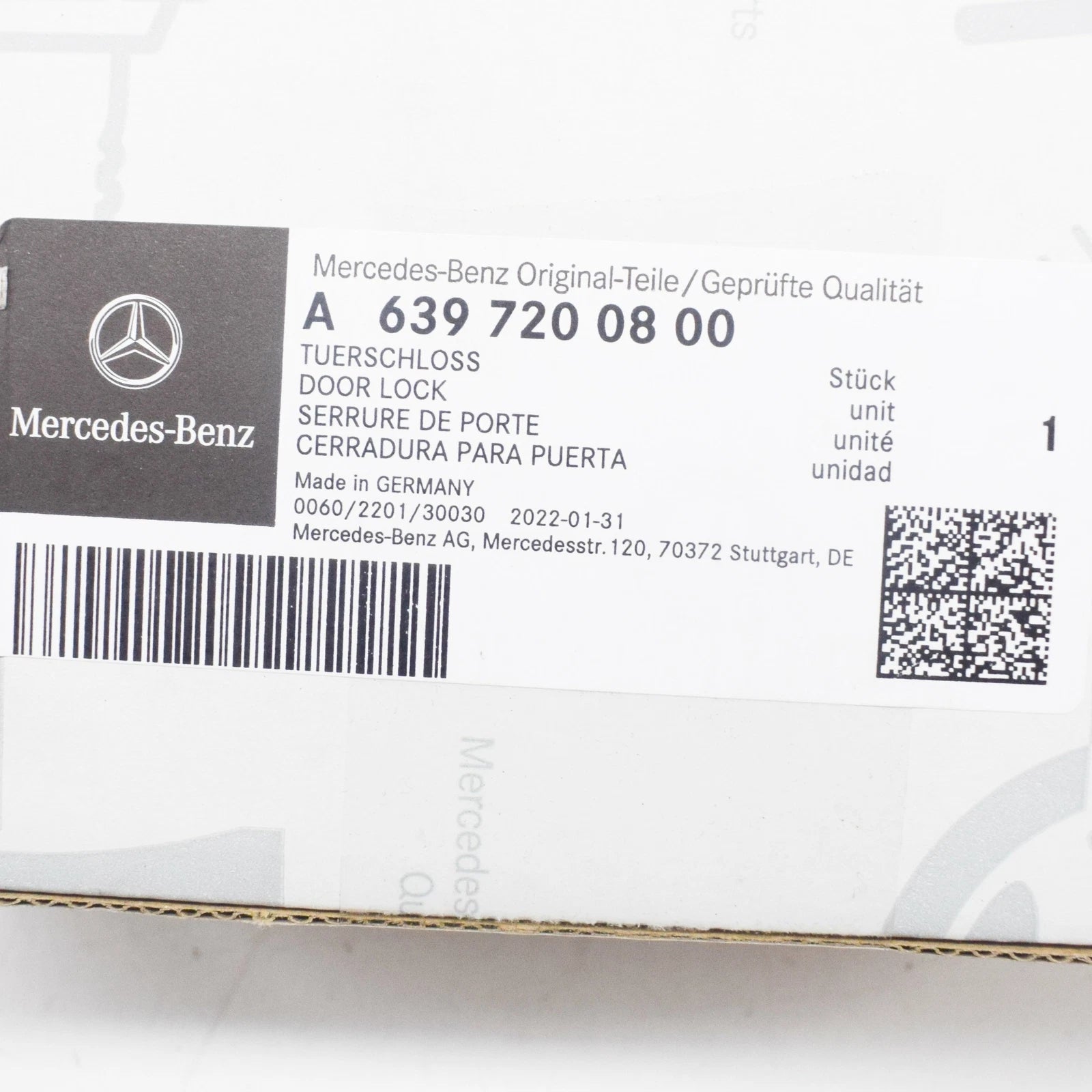 NEW MERCEDES-BENZ VITO W639 FRONT RIGHT DOOR LOCK RHD A6397200800 ORIGINAL