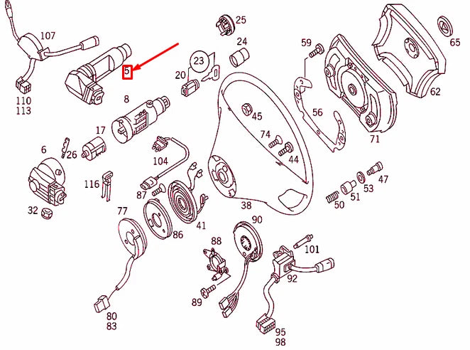 NEW MERCEDES-BENZ S W140 STEERING LOCK A1404600904 ORIGINAL