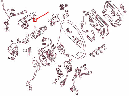 NEW MERCEDES-BENZ S W140 STEERING LOCK A1404600904 ORIGINAL