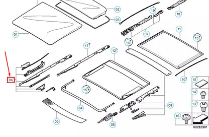 NEW BMW X3 E83 FRONT SUNROOF GLASS REPAIR KIT 54107130990 7130990 ORIGINAL