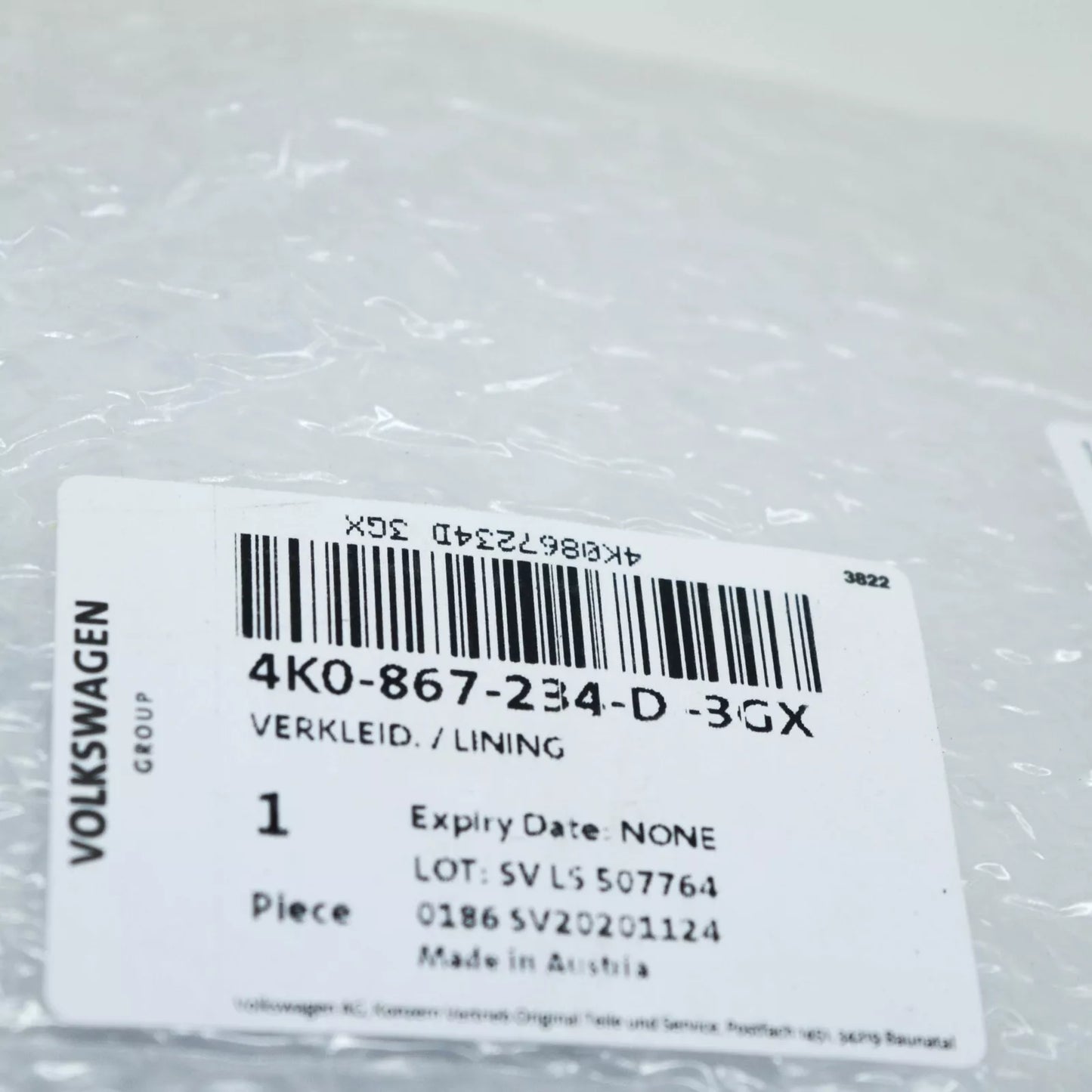 NEW AUDI A6 C8 FRONT RIGHT INTERIOR A-PILLAR PANEL TRIM 4K0867234D3GX