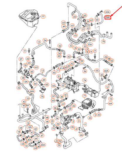 NEW AUDI Q7 4L REAR RETURN ENGINE COOLANT PIPE 7L6121065BB ORIGINAL