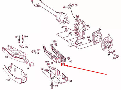 NEW MERCEDES-BENZ E W211 REAR AXLE SUSPENSION STRUT A2113500306 ORIGINAL
