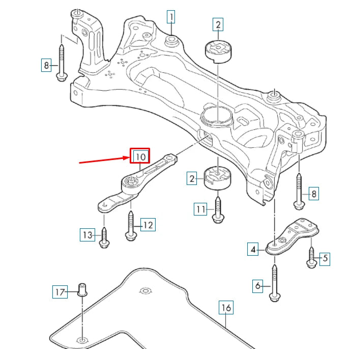 NEW VOLKSWAGEN TIGUAN AD MK2 PENDULUM MOTOR MOUNT 5Q0199855AD