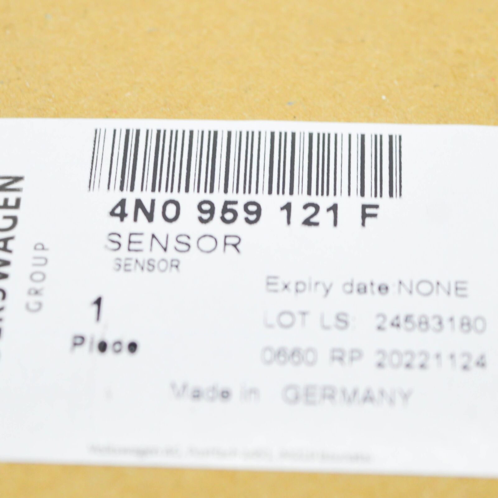 NEW AUDI A6 C8 PEDESTRIAN IMPACT CRASH SENSOR 4N0959121F ORIGINAL