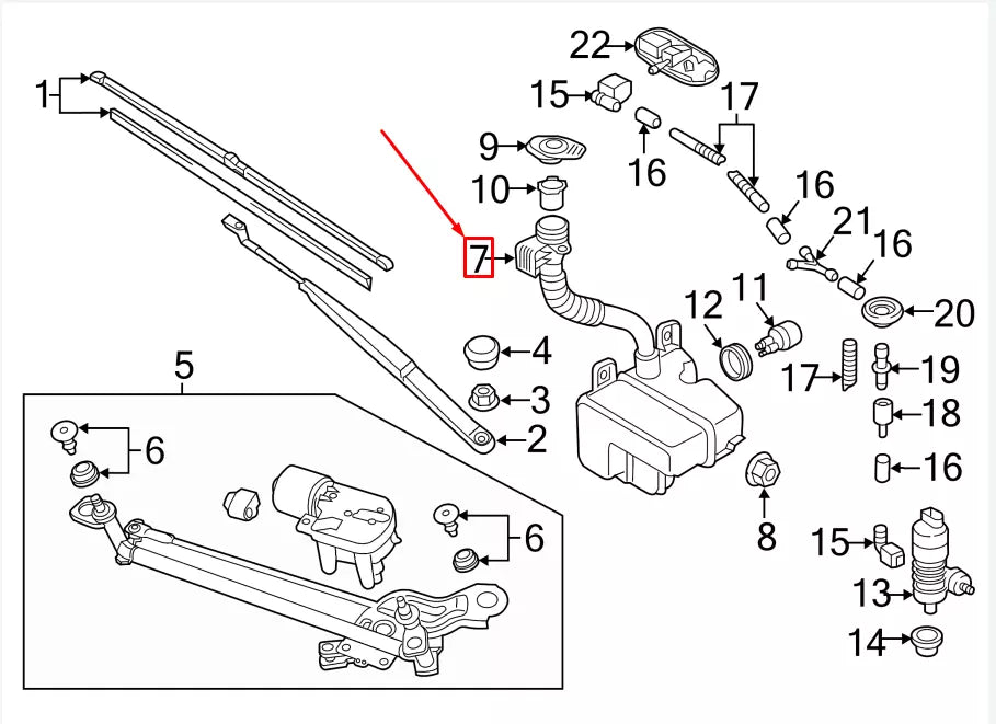 NEW VW GOLF VII 5G MK7 WASHER FLUID RESERVOIR 5GM955453A ORIGINAL