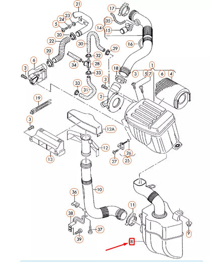 NEW AUDI A3 8P ENGINE AIR INTAKE RESONATOR 1K0129622D