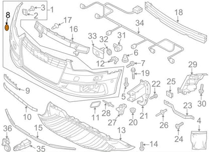 NEW AUDI A6 C7 FRONT BUMPER TOW HOOK EYE COVER 4G0807241GRU 2013 ORIGINAL