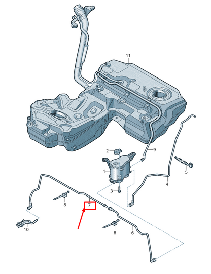 new audi a6 avant c7 fuel breather line 4g0201992b original