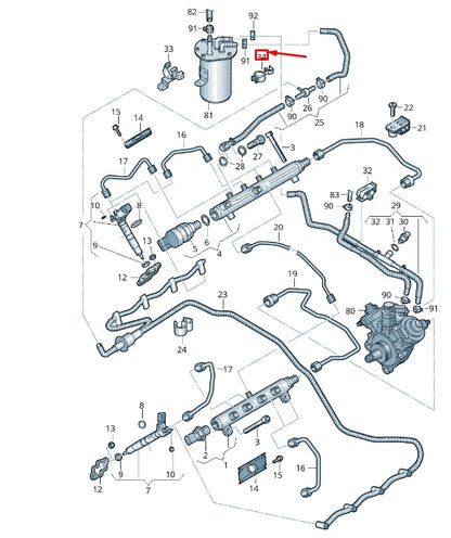 NEW VW TOUAREG 7P MK2 FUEL LINE RETAINER 059131694AQ