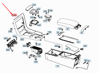 new mb slk r172 centre console ambient illumination socket a1728250382 original