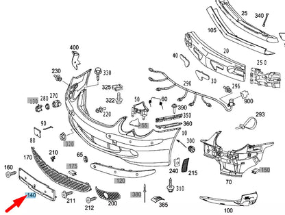 NEW MERCEDES-BENZ SL R230 FRONT LICENSE PLATE BRACKET A23081707789051 ORIGINAL