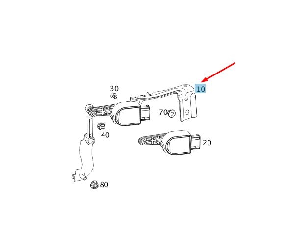new mb gla x156 rear turning angle sensor link rod a2423200089 original
