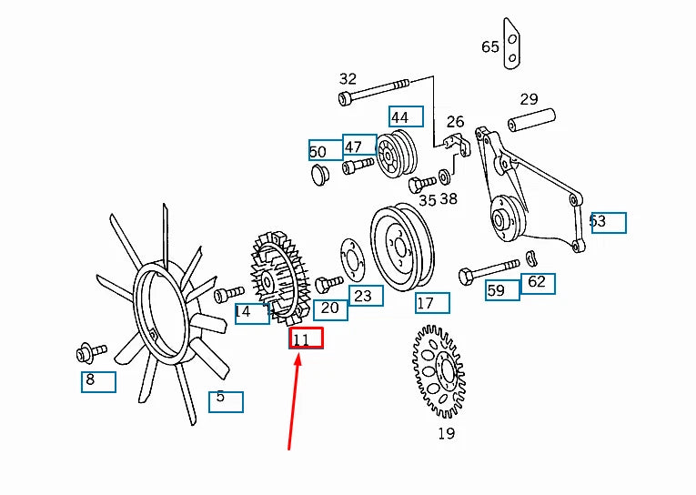 NEW MERCEDES-BENZ 190 W201 COOLING FAN CLUTCH A1042000122 ORIGINAL