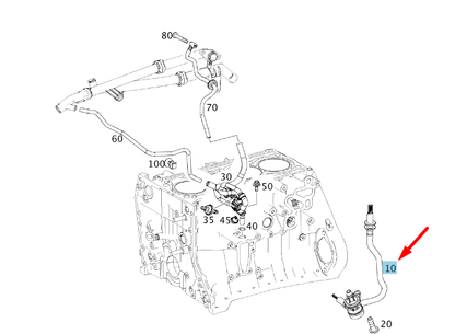 NEW MB C W204 CRANKCASE WIDE OPEN THROTTLE VENT PURGE LINE A2710180200 ORIGINAL