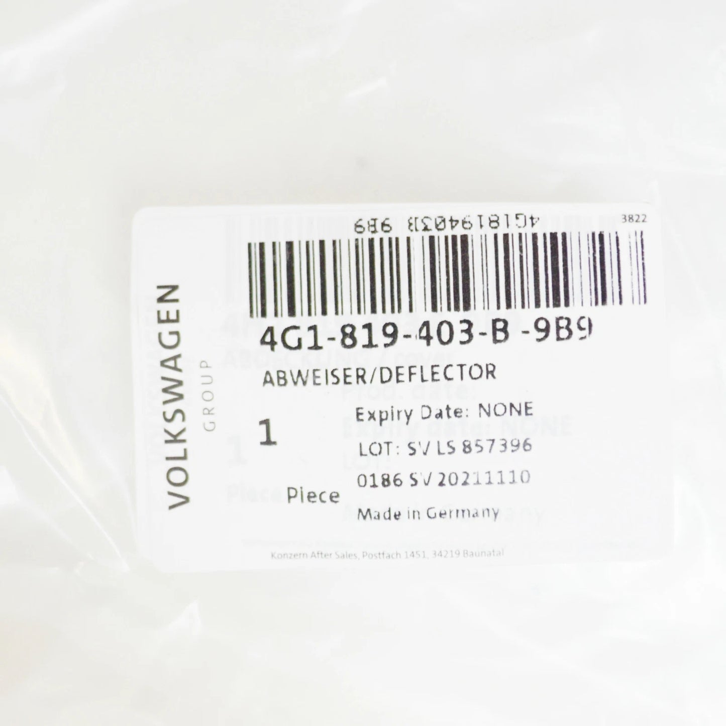 NEW AUDI A6 AVANT C7 FRONT UPPER RAIN TRAY 4G1819403B9B9