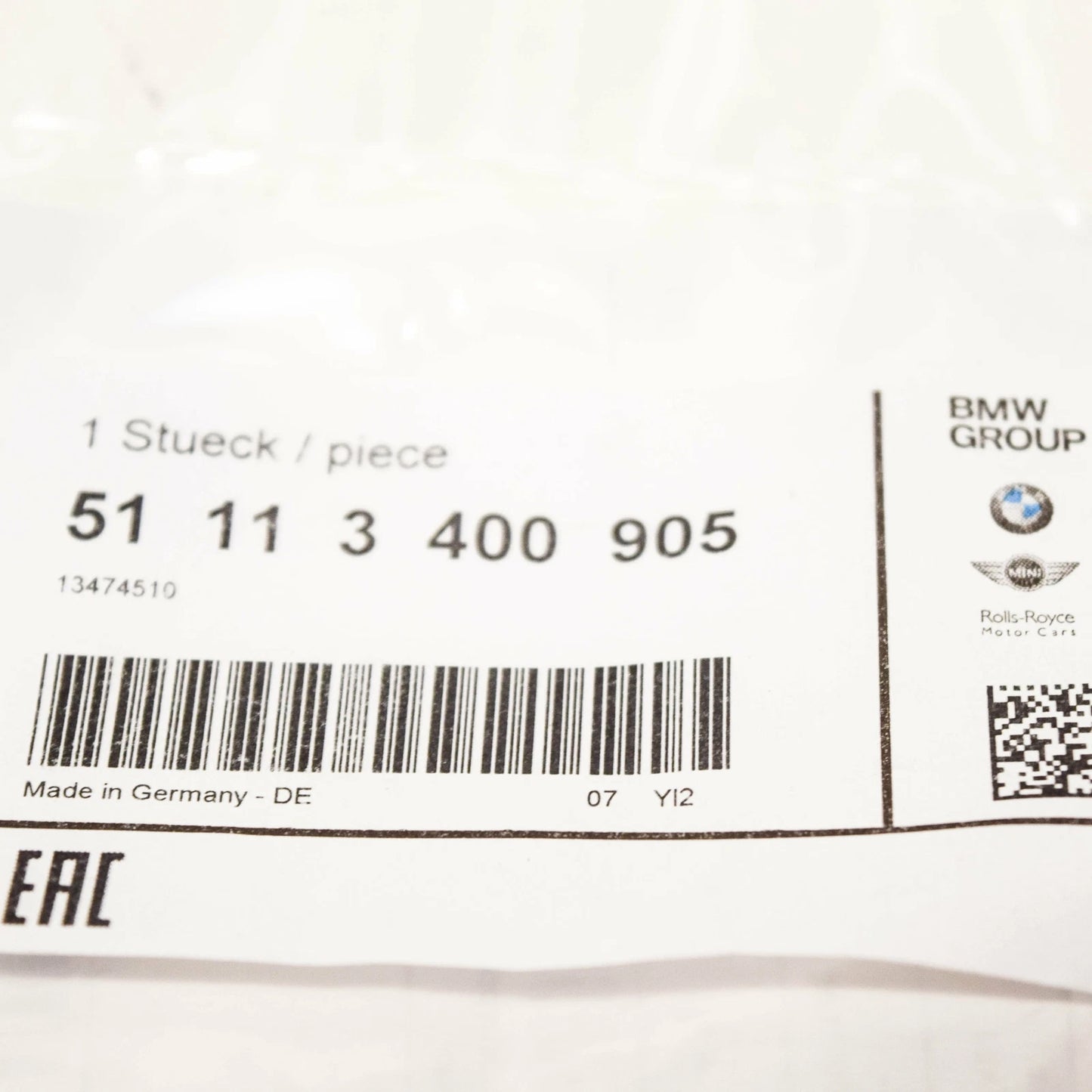 NEW BMW X3 E83 FRONT BUMPER TOWING TOW EYE HOOK COVER 51113400905 3400905