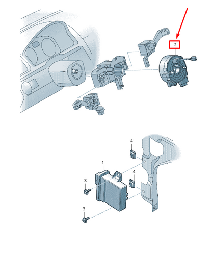 NEW VW POLO 6R STEERING WHEEL ANGLE SENSOR 6R0959654 ORIGINAL