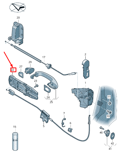 NEW VW SHARAN 7N LEFT SLIDING DOOR HANDLE MOUNTING BAR 7N0839885G ORIGINAL